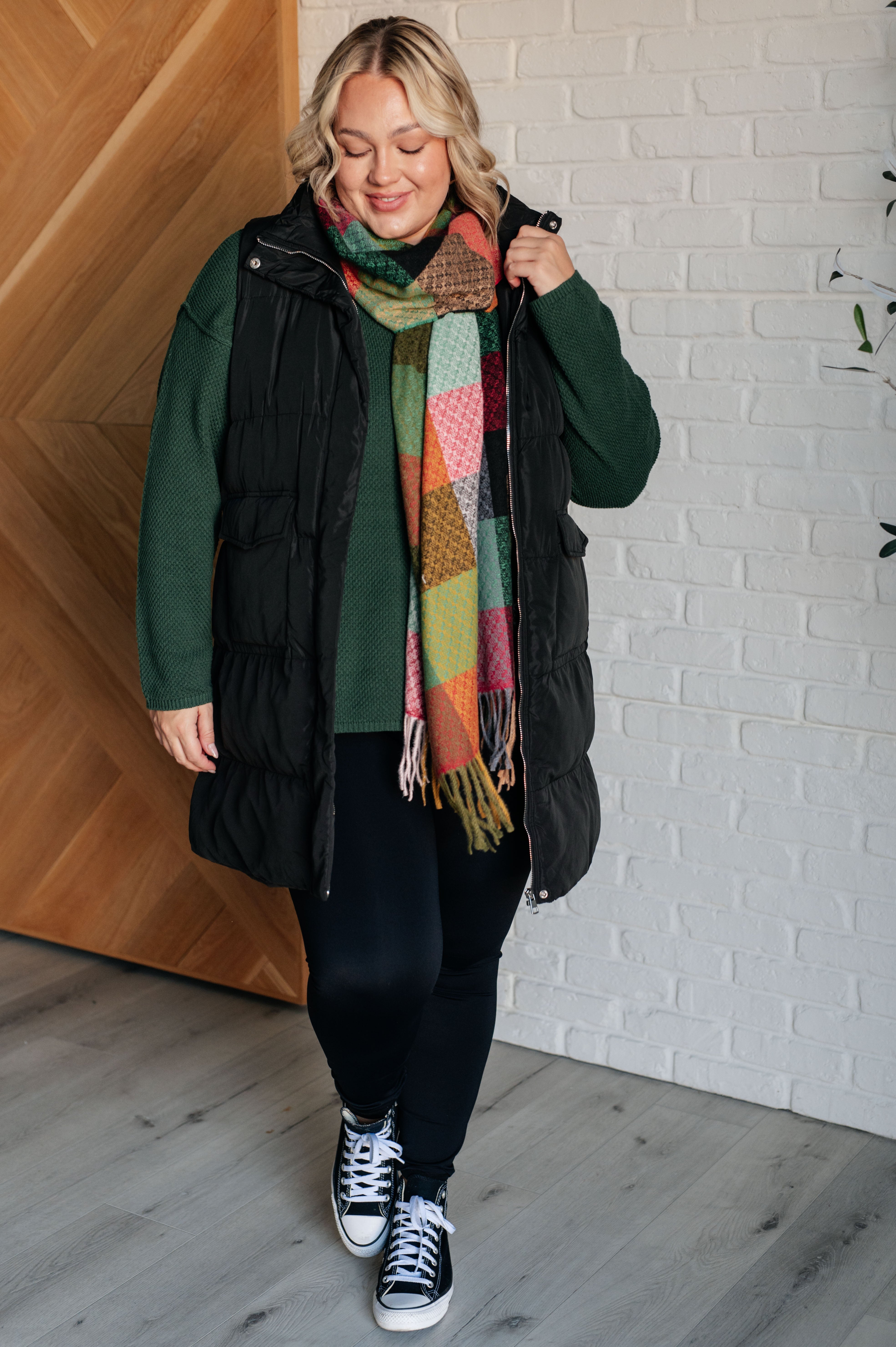 One Eleven North Cold and Calculated Longline Puffer Vest Shirts & Tops