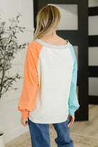 One Eleven North Color Me Confused Color Block Top Womens