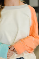 One Eleven North Color Me Confused Color Block Top Womens