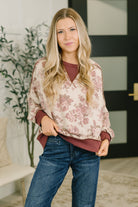 Haptics Come Out to Play Contrast Casual Pullover Womens