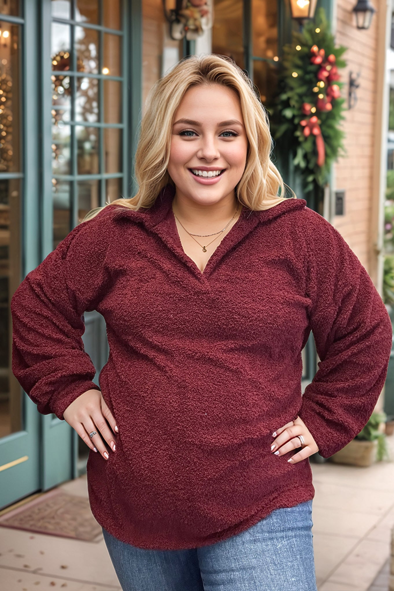 Heimish Completely Irresistible Burgundy Gabby Sweater