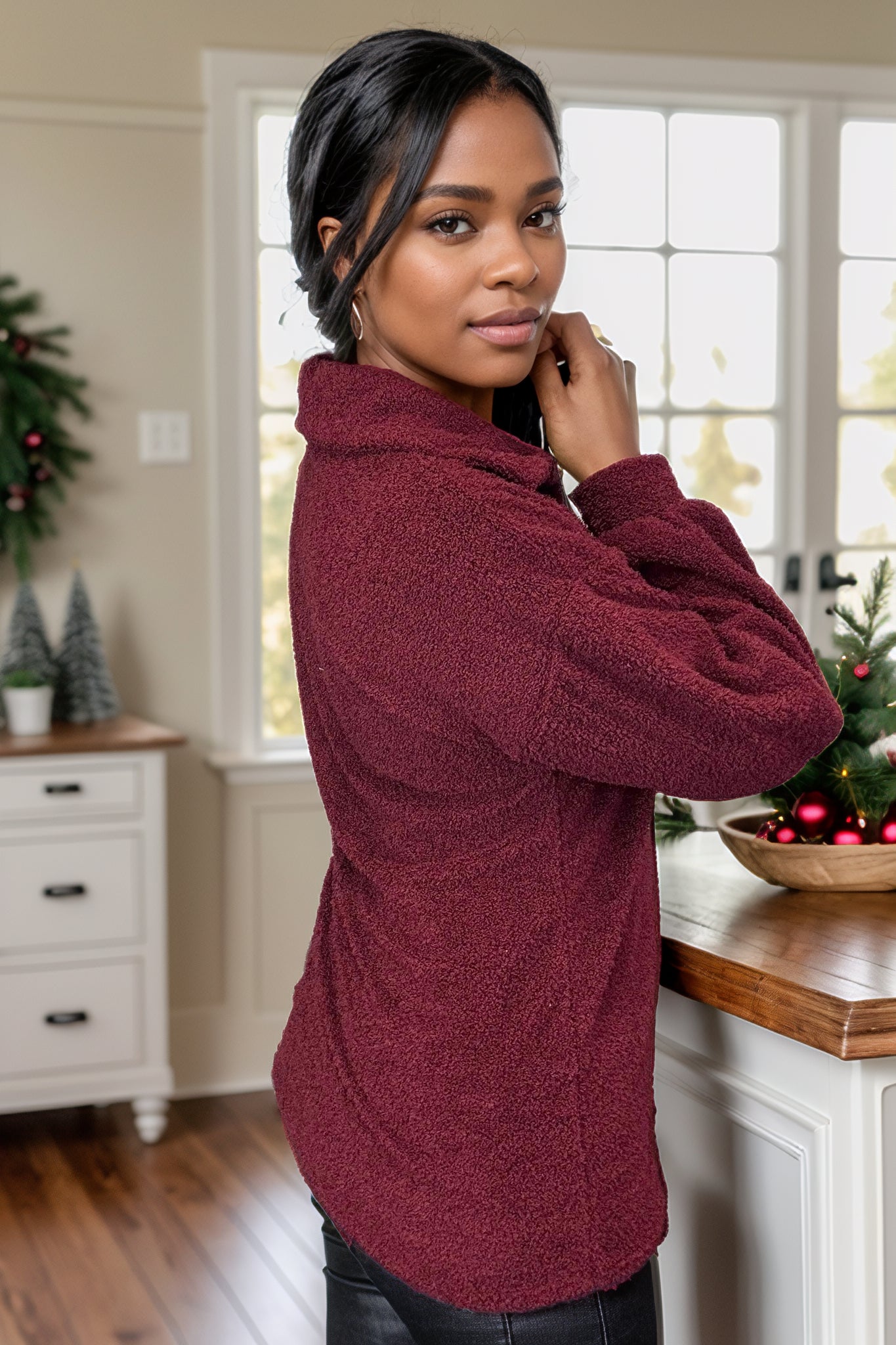 Heimish Completely Irresistible Burgundy Gabby Sweater