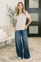 Zenana Convincing Argument Casual Tee in Mocha Womens