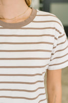Zenana Convincing Argument Casual Tee in Mocha Womens