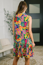Dear Scarlett Coral Sands Collared Tank Dress in Floral Paisley Womens