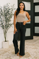 Judy Blue Black Corinna High Waist Retro Wide Womens