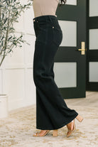Judy Blue Black Corinna High Waist Retro Wide Womens