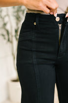 Judy Blue Black Corinna High Waist Retro Wide Womens