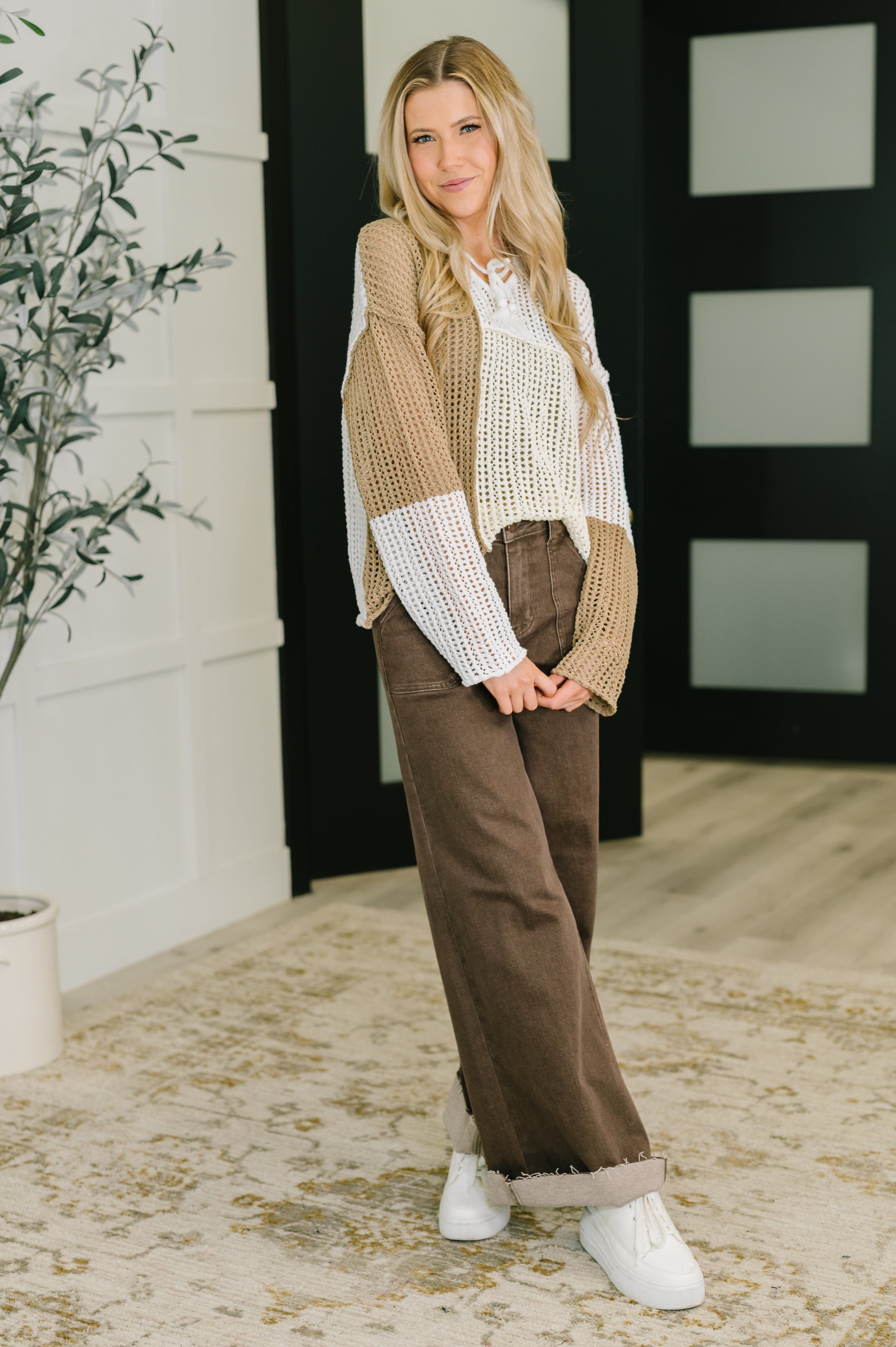 One Eleven North Corner of the Block Loose Knit Sweater Womens