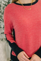 Emerald Couldn't Be Happier Color Block Long Sleeve Top Womens