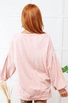 Fantastic Fawn Cow Girl Graphic Pullover in Dusty Pink Tops