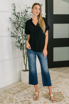 PREORDER: Crinkle Wove V-Neck Blouse in Four Colors Womens