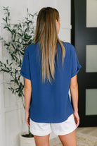 PREORDER: Crinkle Wove V-Neck Blouse in Four Colors Womens