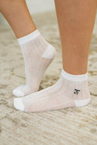 Cutesy Bow Detail Ankle Socks Womens