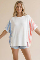 Haptics Stripe It Up Waffle Knit Top