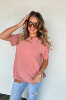 PREORDER: Blakeley Joey Washed Cotton Boyfriend Tee Fall Colors Womens