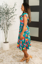 Haptics Daisy Me Rollin' Flutter Sleeve Dress Womens