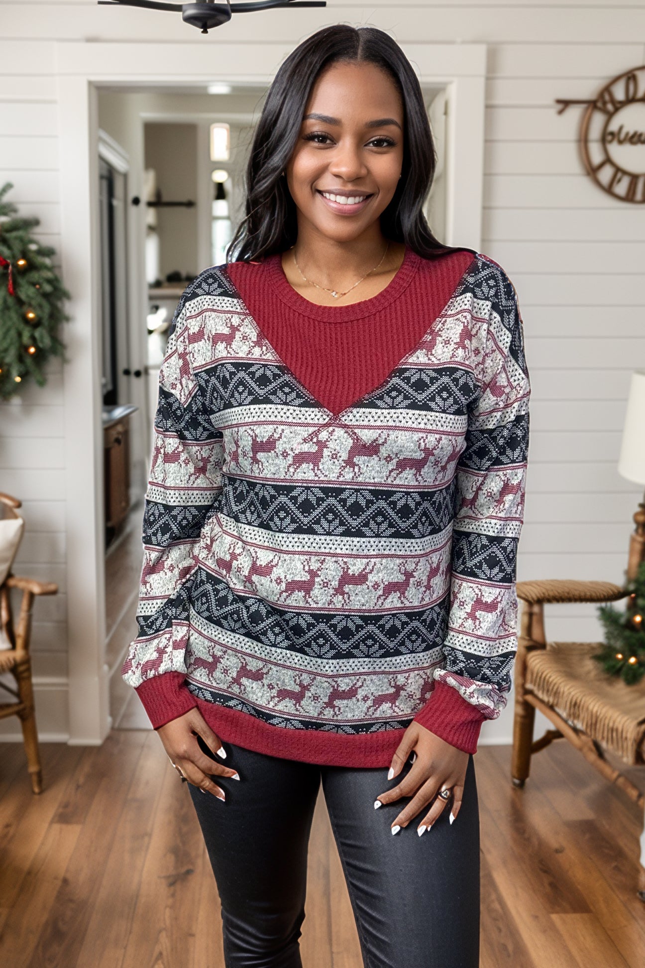 Heimish Dancer & Prancer Pullover BoutiqueSimplified