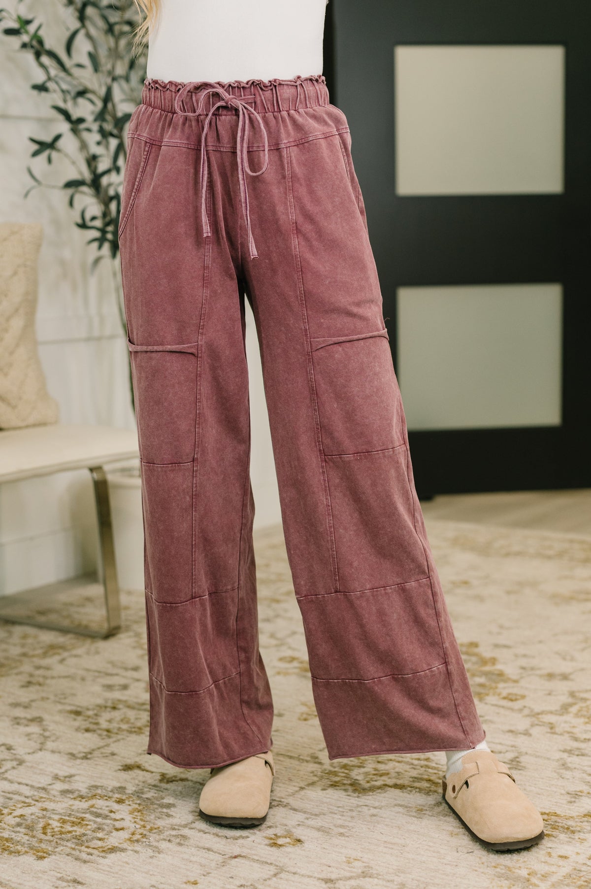 One Eleven North Darlin' So It Goes Mineral Wash High Waisted Sweats Womens