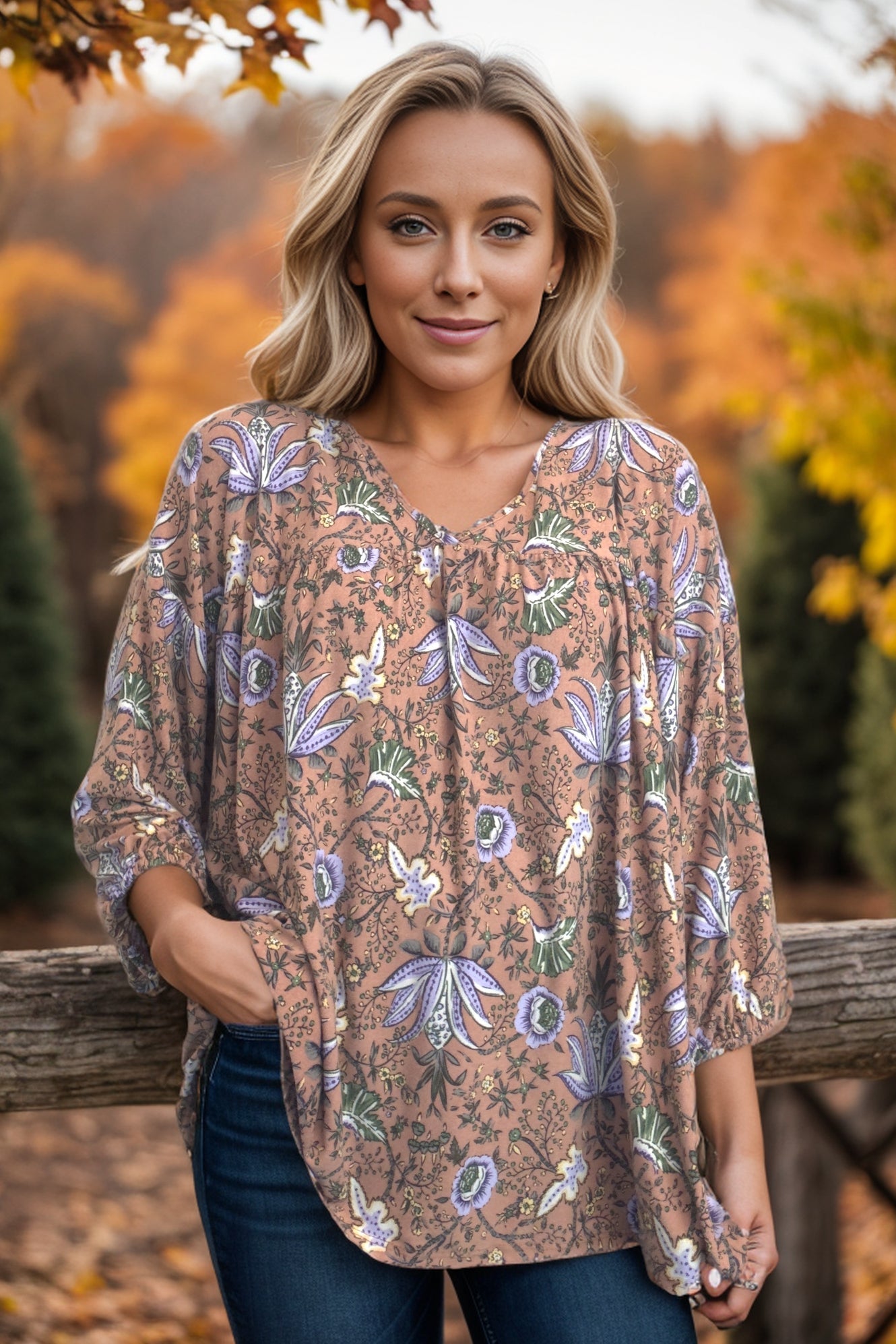 Now N Forever Darling in The Dunes Babydoll Top Shirts & Tops