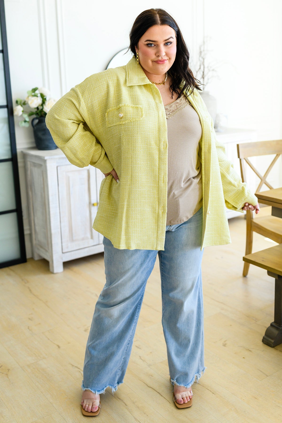 Andree by Unit Daydreams Shacket in Yellow Tops