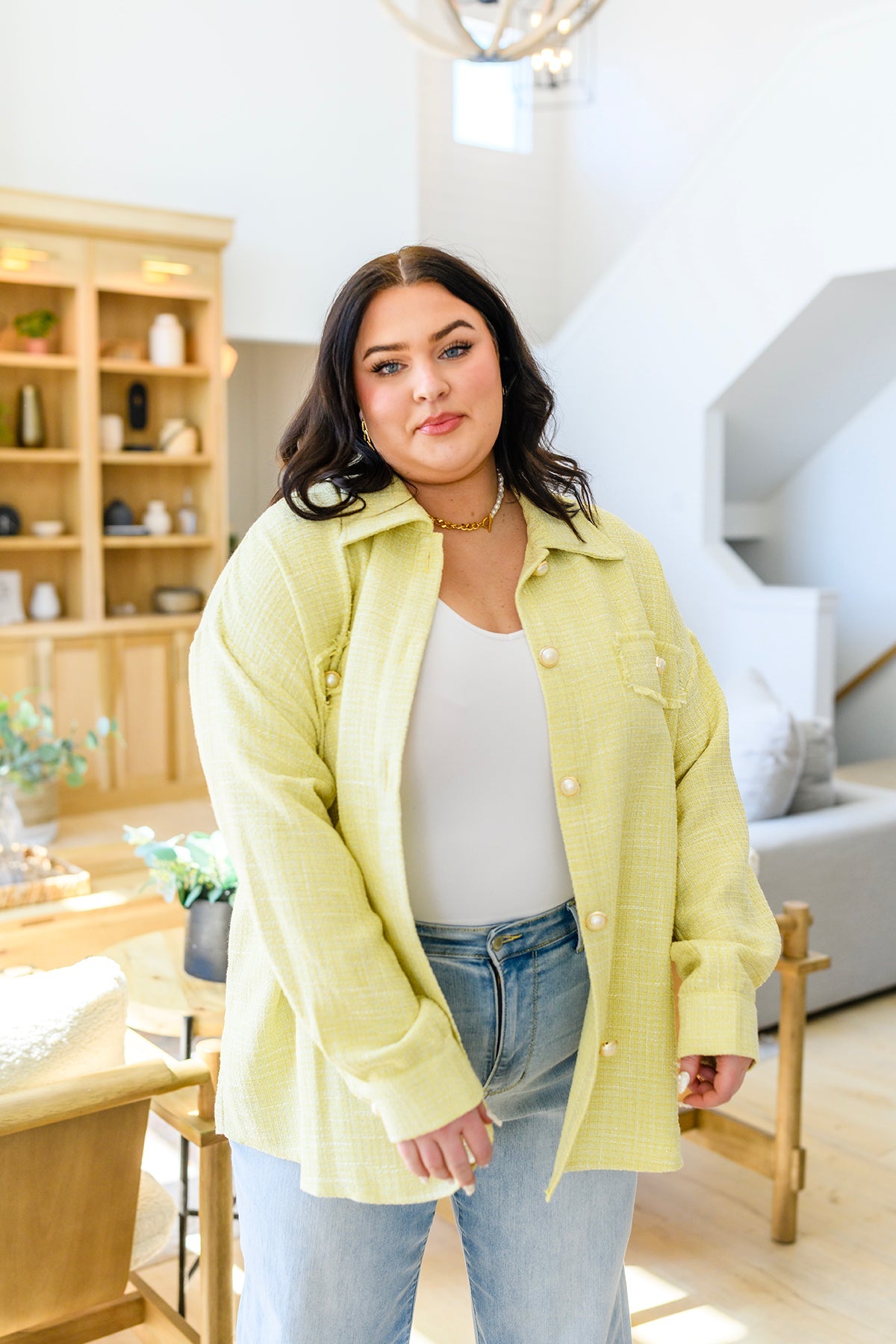 Andree by Unit Daydreams Shacket in Yellow Tops