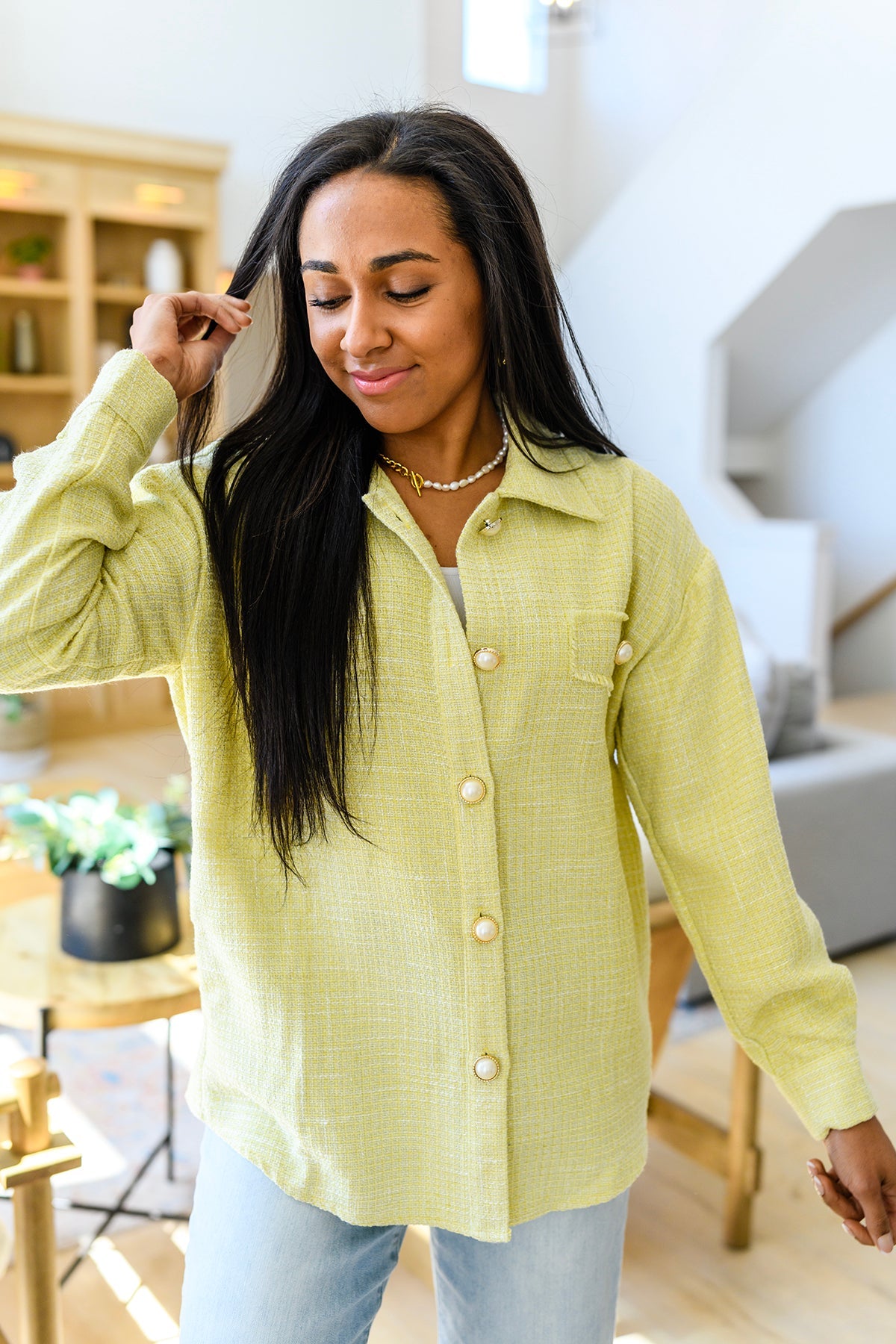 Andree by Unit Daydreams Shacket in Yellow Tops