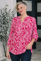 Dear Scarlett Lizzy Top in Pink Paisley Womens