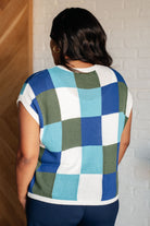 One Eleven North Disco Darling Checkered Sleeveless Sweater Shirts & Tops