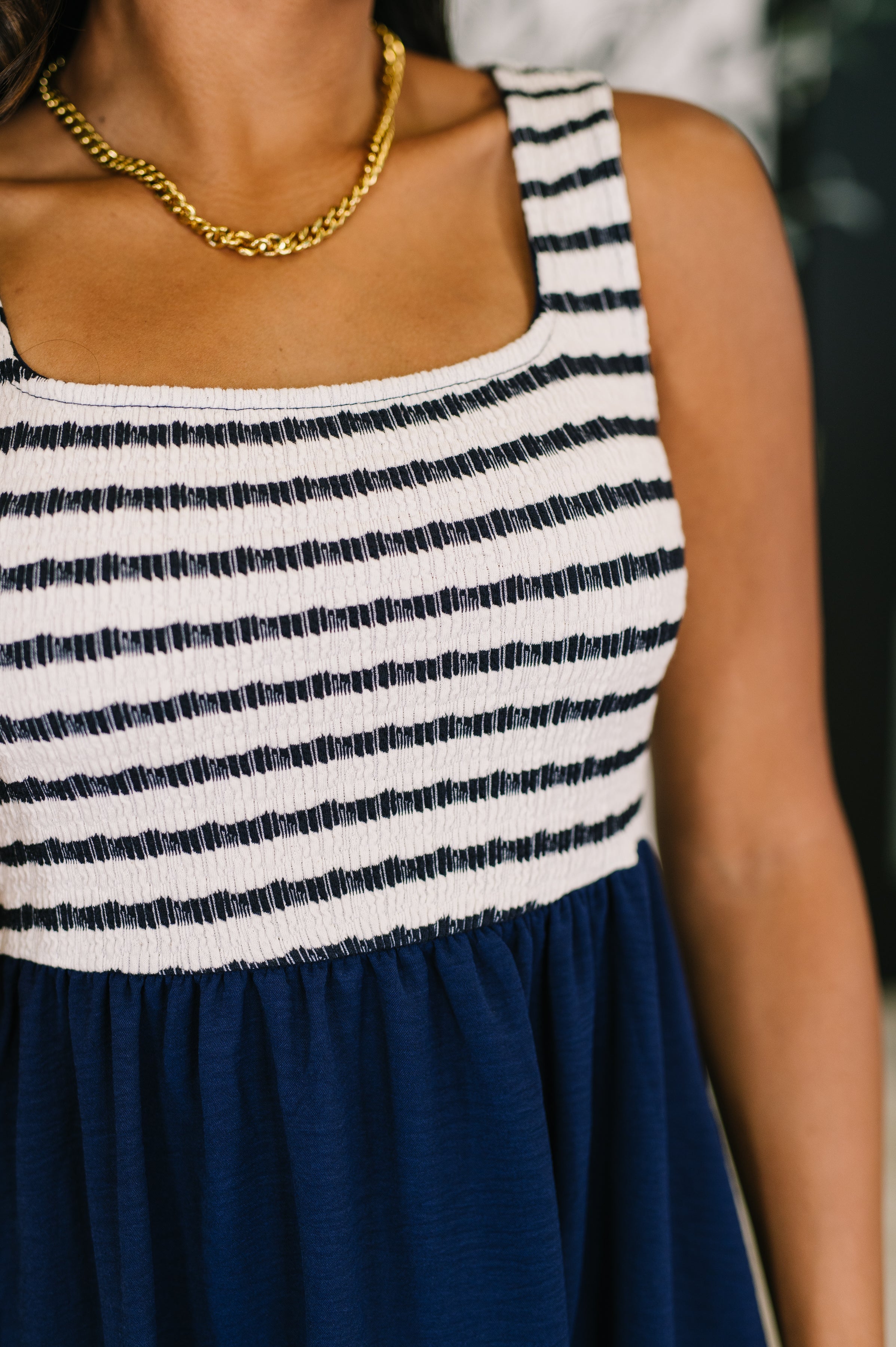 Haptics Dockside Darling Midi Dress in Navy Womens