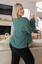 Sew in Love Doesn't Compare Brushed Marble Knit V-Neck Top Tops