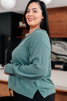 Sew in Love Doesn't Compare Brushed Marble Knit V-Neck Top Tops