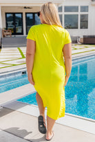 Dear Scarlett Dolman Sleeve Maxi Dress in Neon Yellow Ave Shops