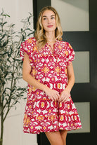 GiGio Don't You Go Away Balloon Sleeve Dress Womens