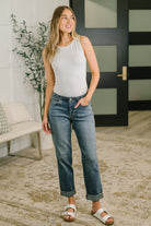 Doris Mid Rise Boyfriend with Adjustable Back Tab + Hollywood WB Womens