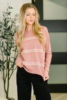In Loom Down to Every Detail Drop Shoulder Long Sleeve in Dusty Rose Womens