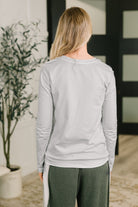 Zenana Down to the Basics Long Sleeve Top in Heathered Grey Womens