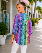 Dear Scarlett Multi Color Neon Animal Print Lizzie Top Shirts & Tops