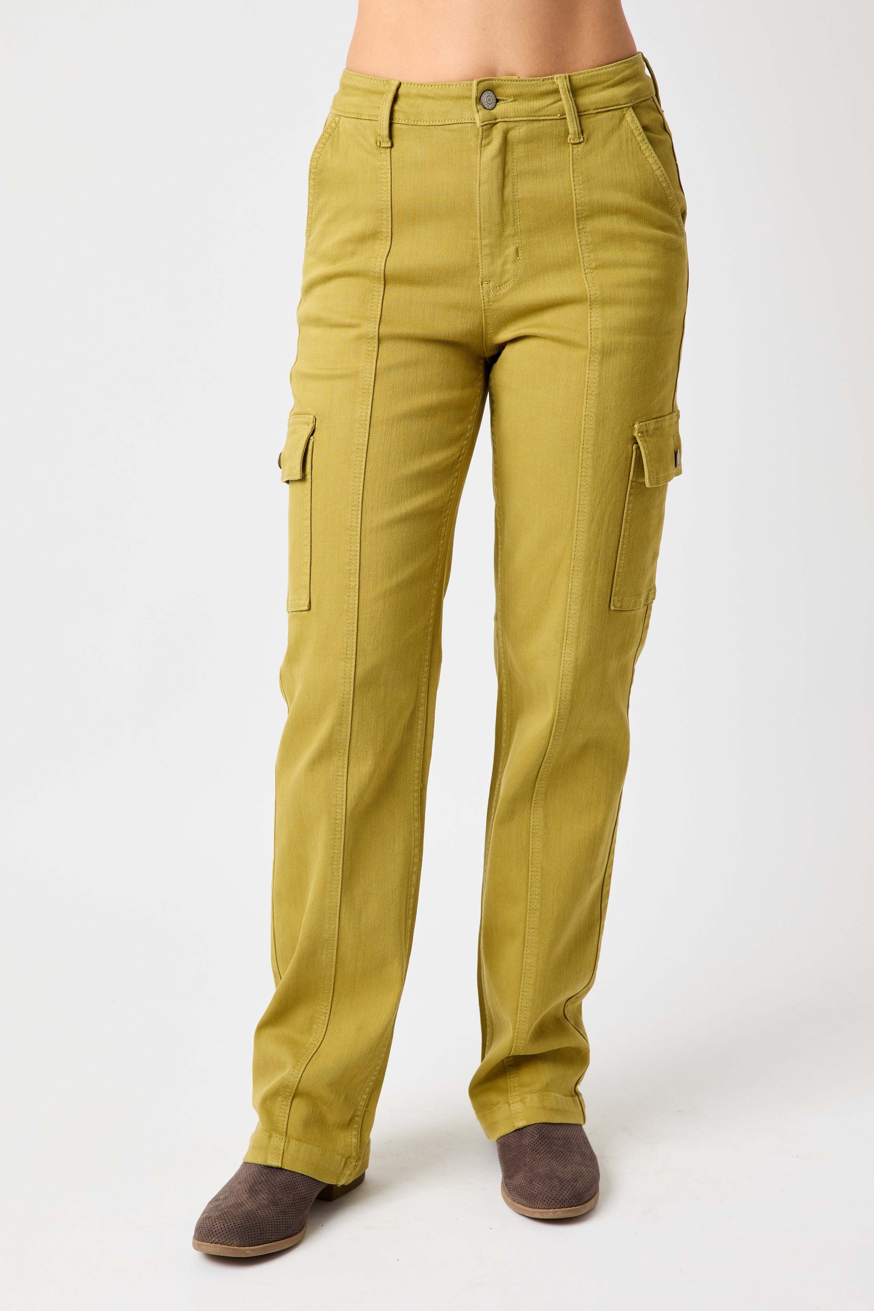 Judy Blue Matcha Doin' Cargo Jeans JB Boutique Simplified