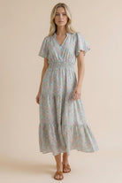 Haptics Summer in London Floral Midi Dress