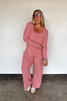 PREORDER: Blakeley Haddie Stripe Lounge Set **Limited Qtys** Womens