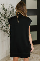 Zenana Easy Hustle High Neck Dress in Black Womens