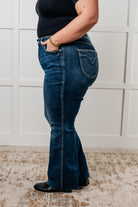 Judy Blue Edna High Rise Control Top Shield Pocket Flare Jeans Ave Shops