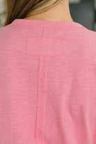 Zenana Effortless Edit Boxy Tee in Candy Pink Womens