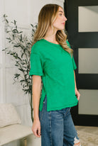 Zenana Effortless Edit Boxy Tee in Kelly Green Womens
