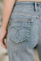 Judy Blue Elaine Mid Rise Boyfriend with Distress & Cuff Womens