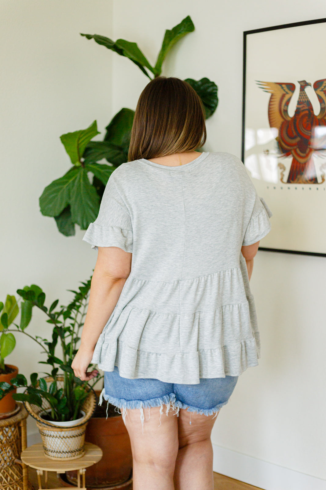 Haptics Endless Memories Tiered Babydoll Top Tops