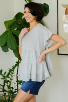 Haptics Endless Memories Tiered Babydoll Top Tops