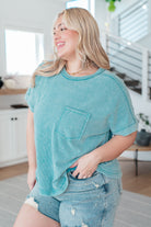Very J End of Beginning Mineral Wash Top Tops