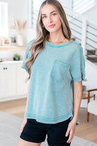 Very J End of Beginning Mineral Wash Top Tops